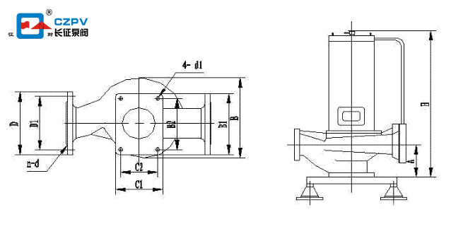 屏蔽泵安裝尺寸圖 屏蔽泵安裝尺寸圖
